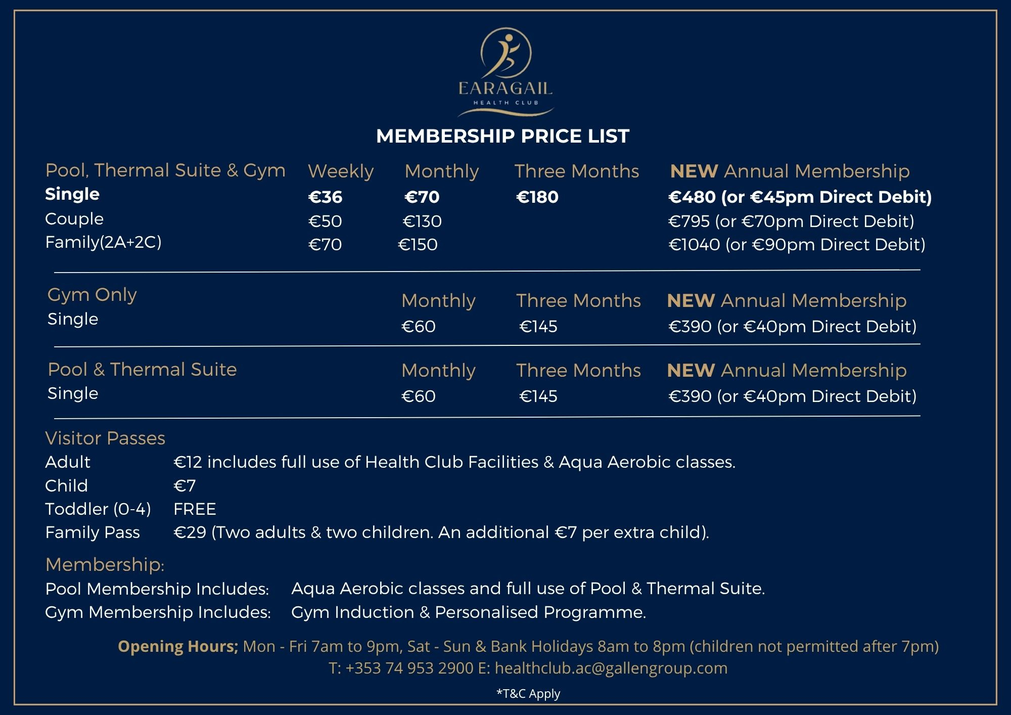 updated prices